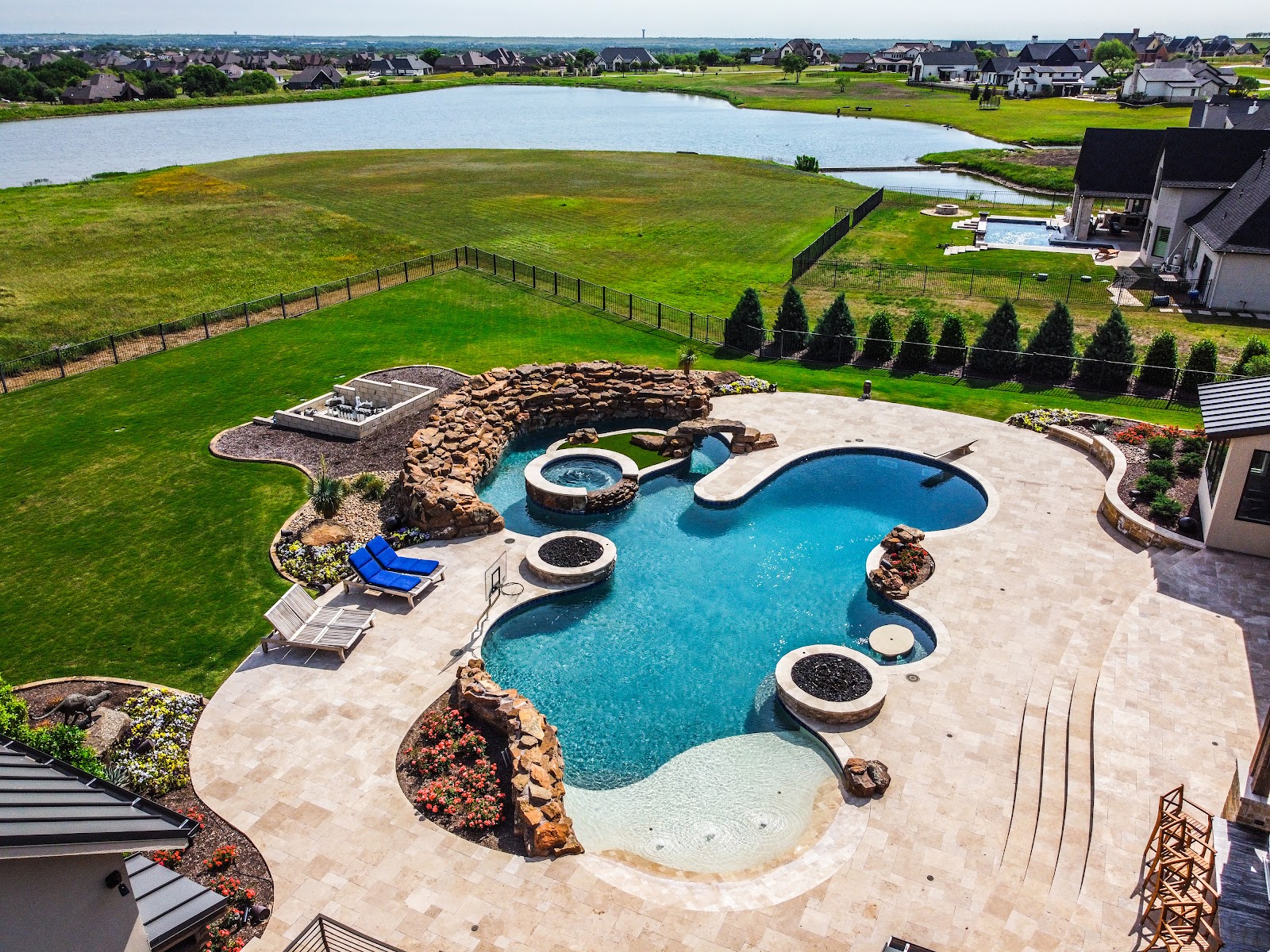 Large Family Pool with Deck & Landscaping